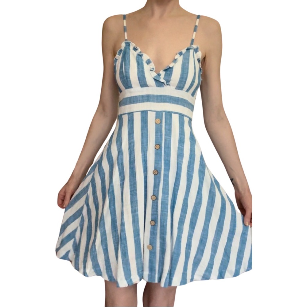 Lulu’s Striped Spaghetti Strap Sundress